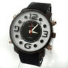 Men Watch Unique Silica Gel Black Wristwatch