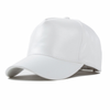 Solid Color Leather Snapback Baseball Cap