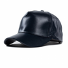 Solid Color Leather Snapback Baseball Cap