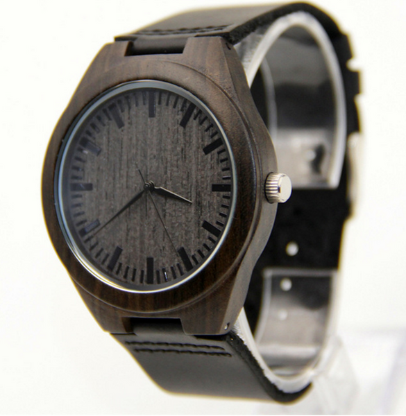 Bamboo Fashioned Wood look a like watch Classic Retro style