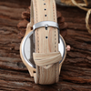 Clockface designed Bamboo & Leather Wristwatch Geneva Big Dial Male Female Quartz Clocks