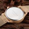 Clockface designed Bamboo & Leather Wristwatch Geneva Big Dial Male Female Quartz Clocks