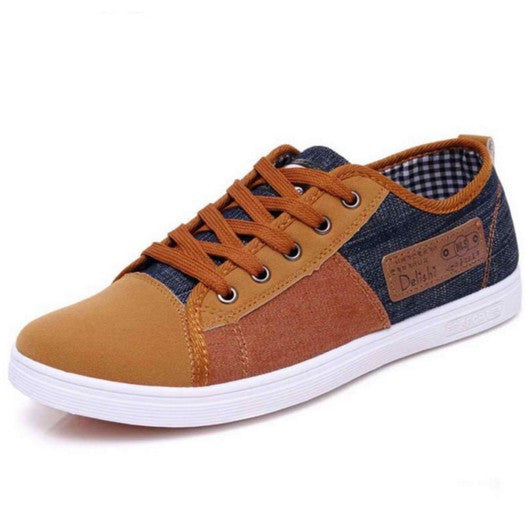 Men Casual shoes patchwork lace-up