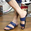 British fashion man sandals genuine cow leather