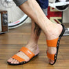 British fashion man sandals genuine cow leather